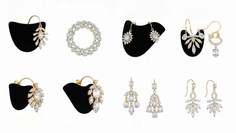 Évolution des designs de boucles d'oreilles émeraude