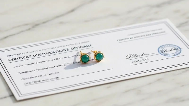 Les pierres certifiées pour boucles d'oreilles émeraude